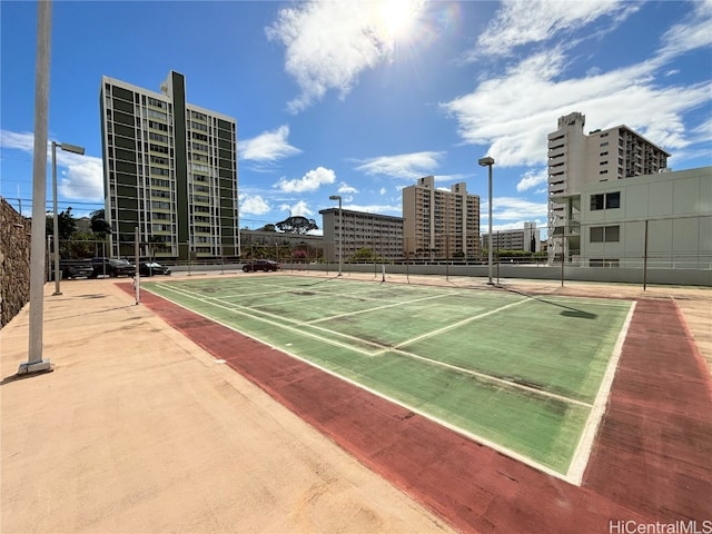 view of sport court featuring basketball court