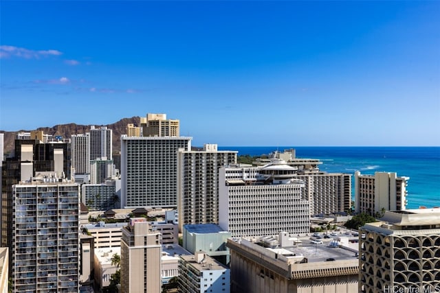 city view featuring a water view