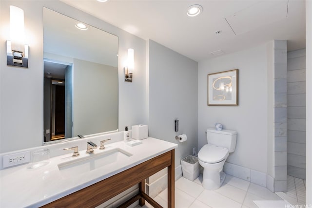 2139 Kuhio Ave Unit D2908, Honolulu, HI 96815 - full bathroom featuring vanity, tile patterned floors, and recessed lighting