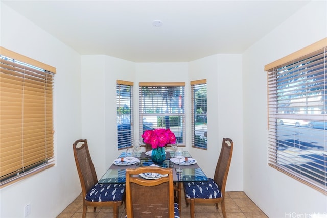 view of tiled dining space