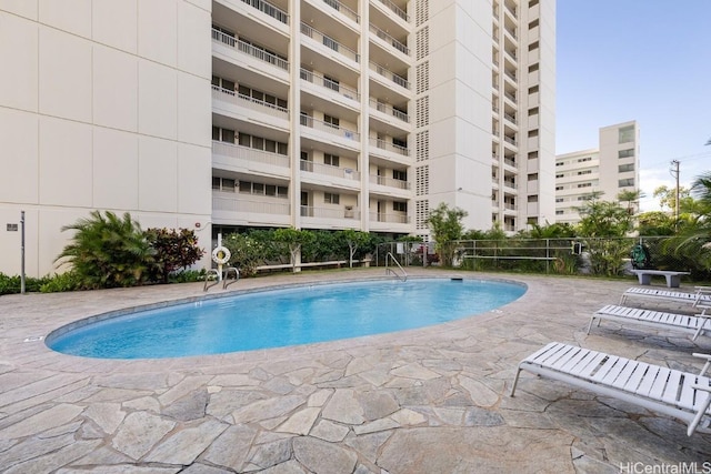 view of pool with a patio area