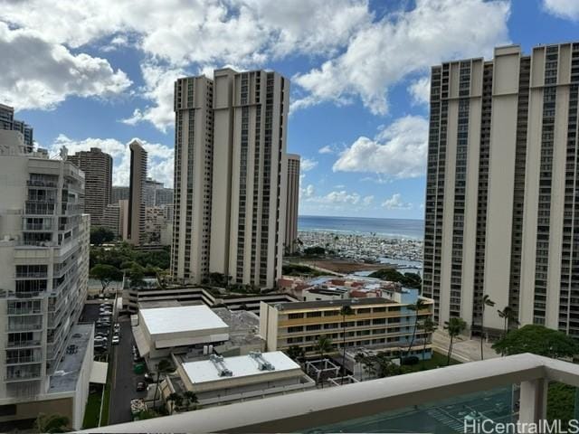 city view featuring a water view