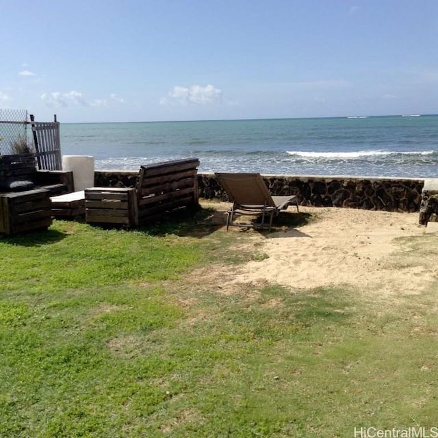 property view of water with a view of the beach