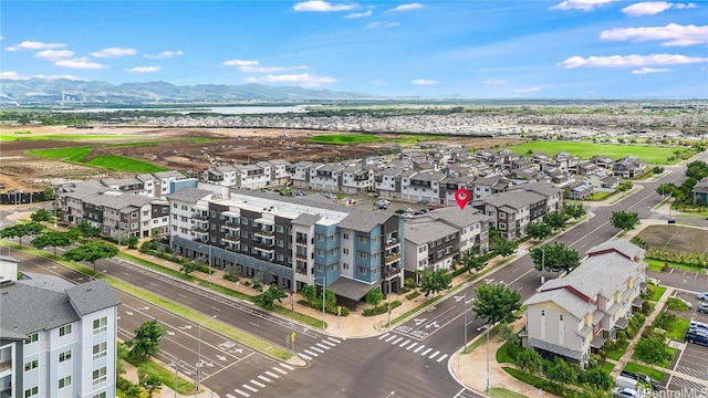 aerial view featuring a mountain view