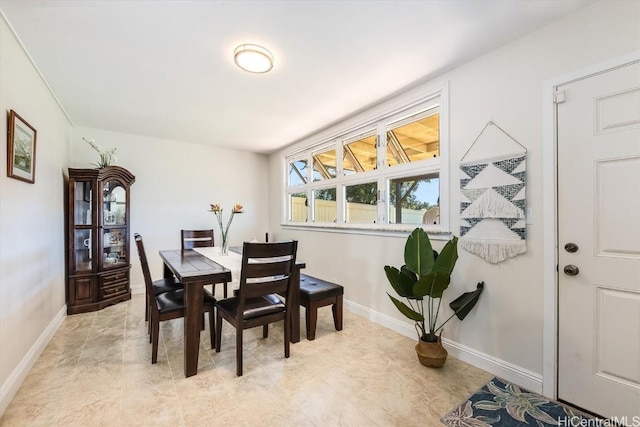 view of dining area