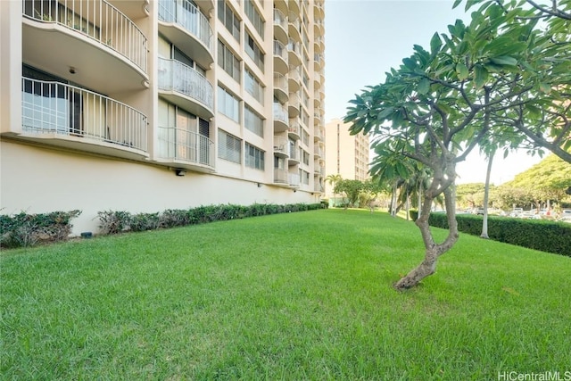 view of community with a lawn