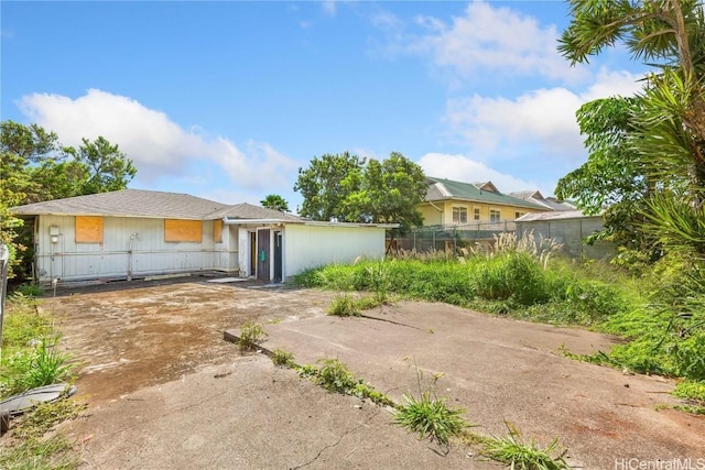 view of rear view of property