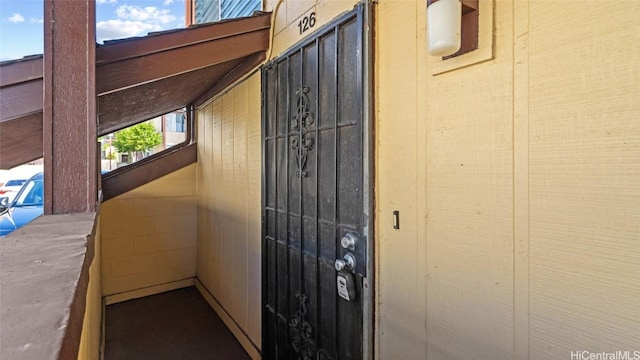 view of doorway to property