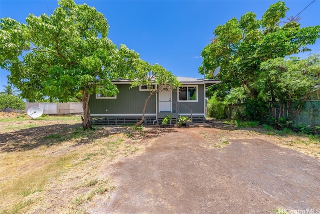 view of front of property