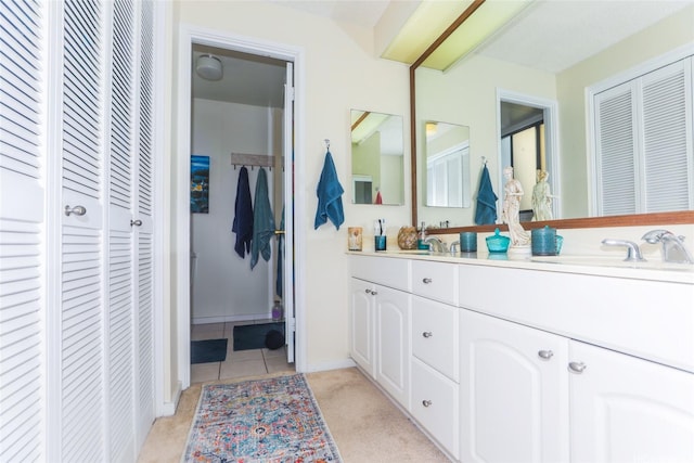 6770 Hawaii Kai Dr Unit 24, Honolulu, HI 96825 - bathroom with a closet, double vanity, and tile patterned flooring