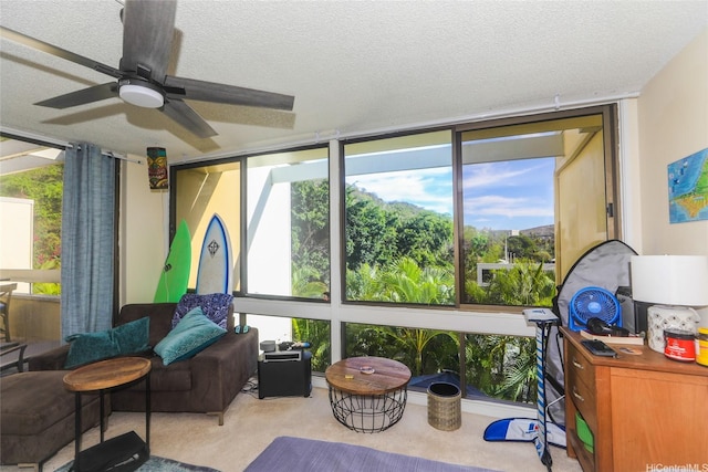 6770 Hawaii Kai Dr Unit 24, Honolulu, HI 96825 - sunroom with carpet floors and a textured ceiling