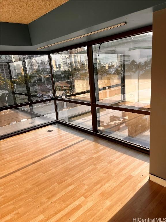 doorway featuring hardwood / wood-style flooring