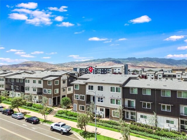 exterior space with a mountain view