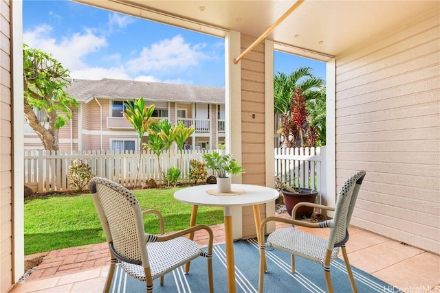 balcony featuring a patio