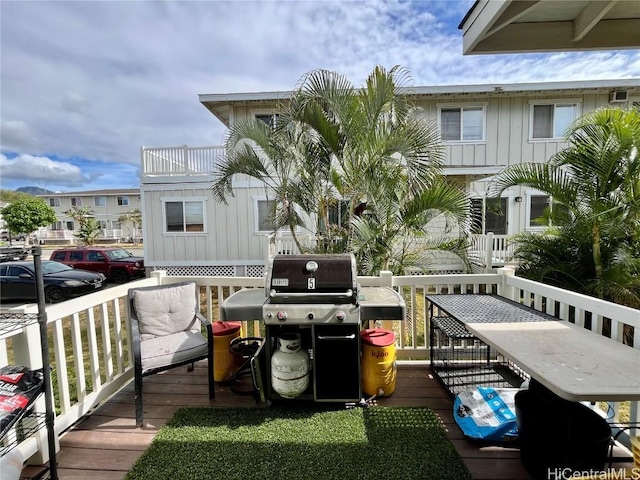 deck with grilling area