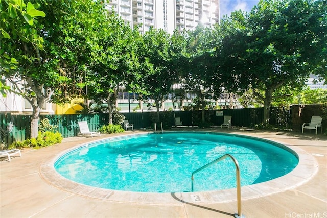 view of pool with a patio area