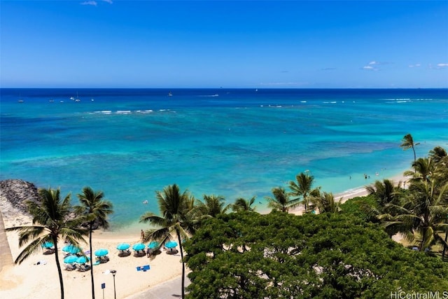 water view with a beach view