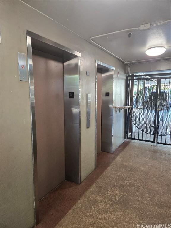 hall with elevator