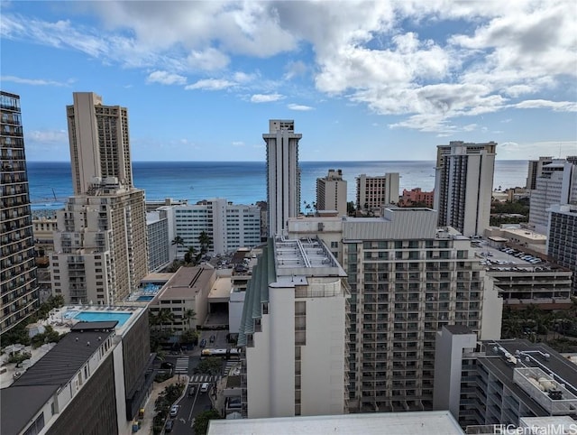 city view with a water view