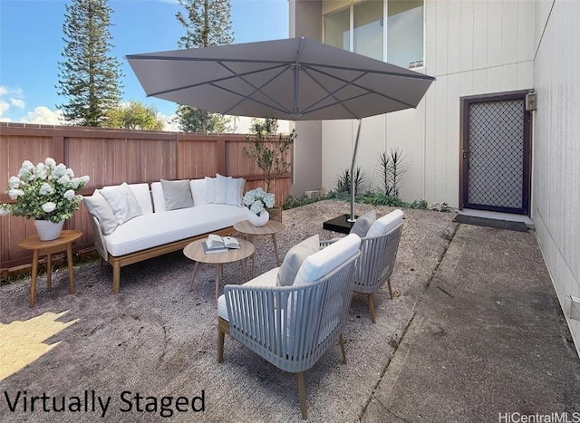 view of patio / terrace featuring outdoor lounge area