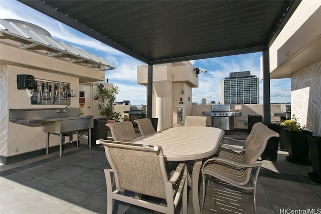 view of patio / terrace featuring grilling area