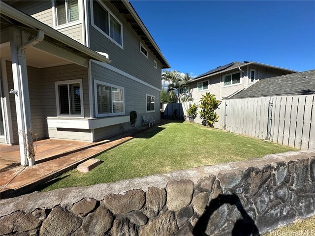 view of yard with a deck