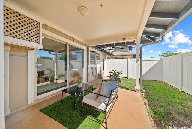 view of patio / terrace featuring cooling unit