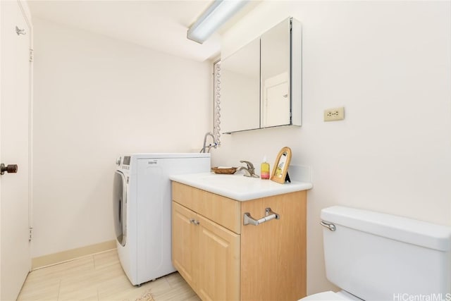 laundry room with washer / clothes dryer and sink