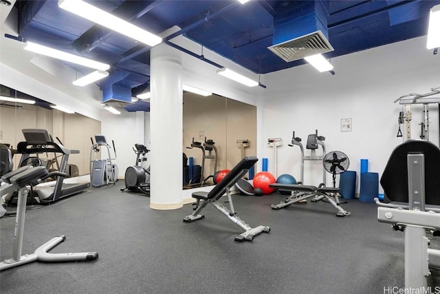 view of workout area