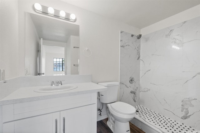 91-1022 Kaiau Ave Unit 3B, Kapolei, HI 96707 - full bath featuring vanity, a marble finish shower, and wood finished floors
