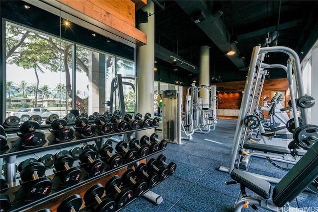 view of exercise room