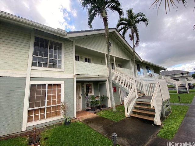 exterior space with a front yard