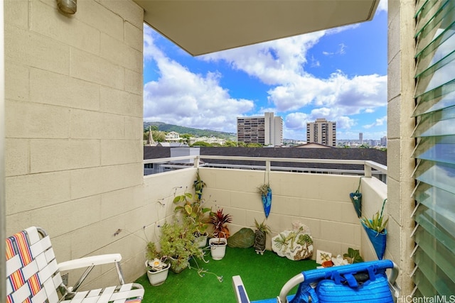 view of patio / terrace with a balcony