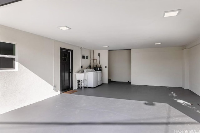 interior space with independent washer and dryer