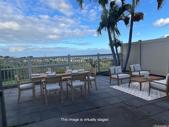 92-7139 Elele St Unit 805, Kapolei, HI 96707 - view of patio with outdoor dining area and outdoor lounge area