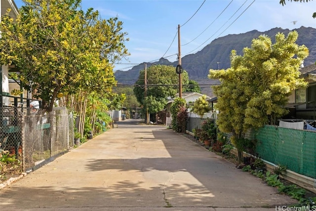 view of property's community with a mountain view