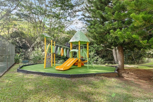 view of play area