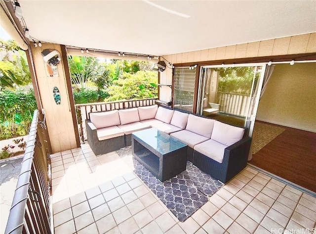 view of patio / terrace with an outdoor living space