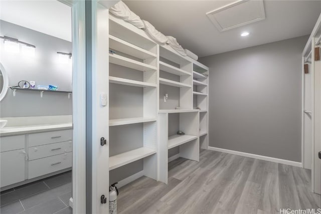 interior space with light hardwood / wood-style flooring