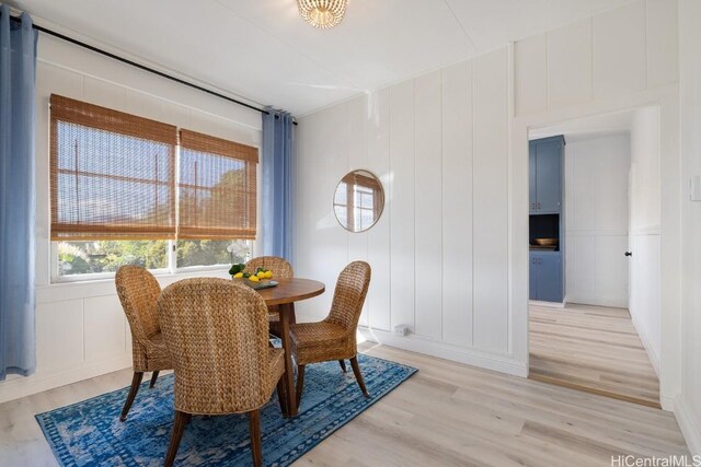 dining room featuring light hardwood / wood-style floors