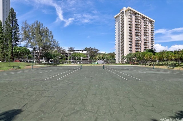 view of tennis court