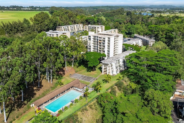 95-2031 Waikalani Pl Unit D906, Mililani, HI 96789 - aerial view of a pool and apartment complex