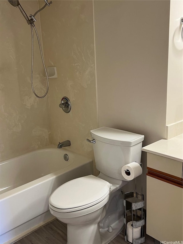 855 Makahiki Way Unit 207, Honolulu, HI 96826 - bathroom featuring  shower combination, toilet, vanity, and wood finished floors