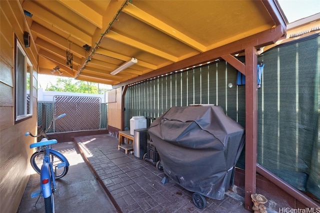 view of patio featuring area for grilling