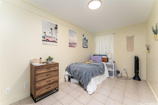 view of tiled bedroom