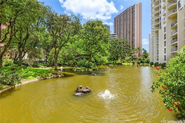 view of water feature