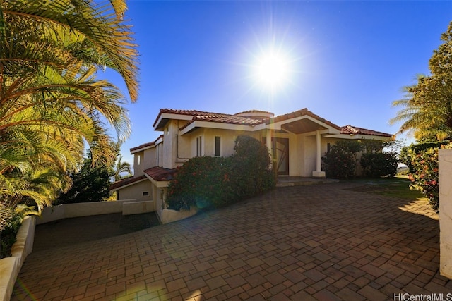 view of mediterranean / spanish house