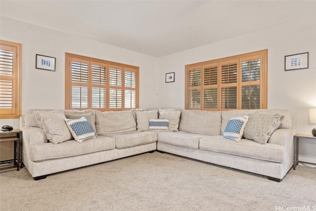 view of carpeted living room