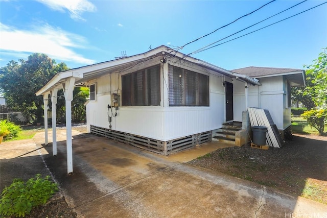 view of home's exterior