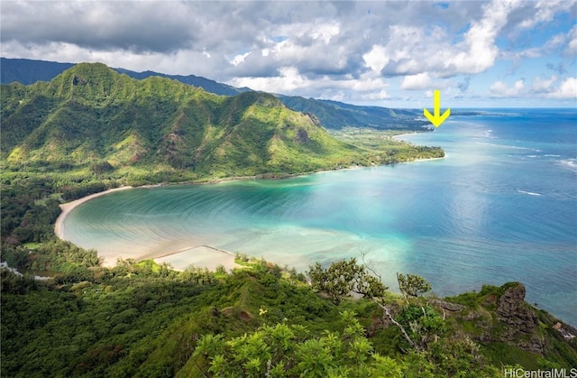 property view of water with a mountain view